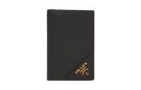 PRADA Leather Card Holder Men's Black