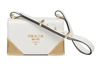 PRADA Leather Crossbody Bag Shoulder Bag Women's White