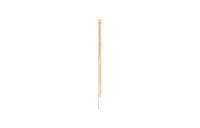 CELINE Crystal Brass Earrings Women's Gold