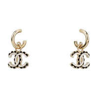 CHANEL   Earrings Women's Black White