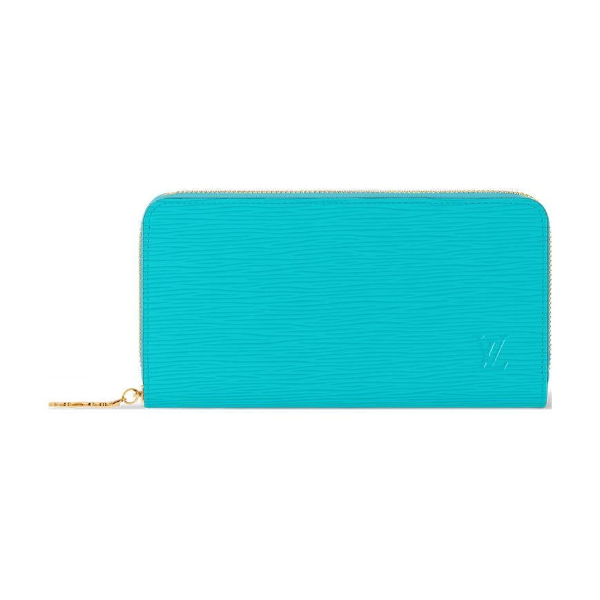 LOUIS VUITTON Takashi Murakami Village Co-Financing Zippy Cow Leather Wallet Women's Blue