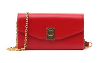 CELINE Calfskin Crossbody Bag Shoulder Bag Women's Red