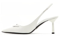 PRADA 75mm Leather Slingback Pumps