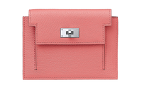 HERMES Kelly Pocket Mysore Goat Skin Wallet Regular Women's Summer Pink