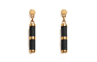 HERMES Earrings Women's Black/Gold