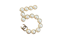 CHANEL Artificial Pearl Brooches Women's Gold