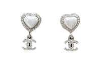 CHANEL Stud Earrings Women's Silver