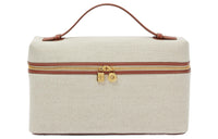 Loro Piana ExtraPocket Canvas Canvas Bag Shoulder Bag Crossbody Bag Handbag Medium Size Women's Beige