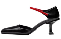 PRADA Slim Heel High Heels Women's Black Red