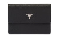 PRADA Saffiano Leather Card Holder Wallet Men's Black