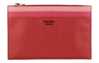 PRADA Leather Clutch Women's Red