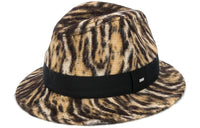 SAINT LAURENT Animal Print Fedora Hat