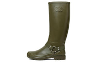 CELINE Triomphe Rain Boots Women's Green