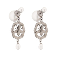 DIOR Metal Earrings Women's Silver