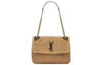SAINT LAURENT Niki Leather Hobo Bag, Crossbody Bag, Shoulder Bag Women's