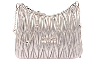 MIU MIU Matelassé Soft Sheep Leather Shoulder Bag Crossbody Bag Women's Silver
