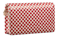DIOR Cow Leather Clutches Crossbody Bags Women's Red White