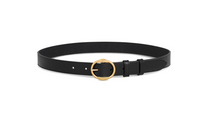 CELINE Cow Leather Belts Women's Black