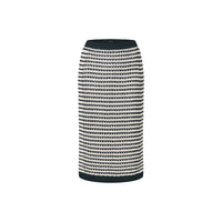 LOUIS VUITTON Striped Lace Knit Skirt