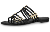 LOUIS VUITTON Roma Slide Slippers Women's Black