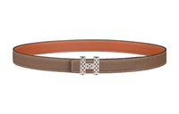 HERMES Leather Belts Women's Gold / Elephant Grey