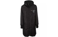 PRADA Letter Hooded Puffer Jacket Women's Black