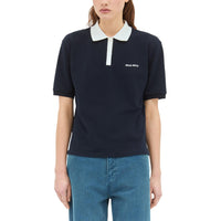 MIU MIU Women's Pique Polo Shirt Blue