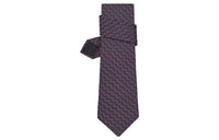 HERMES Ties Men Marine Blue/Red/Azure Blue