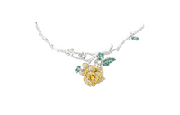 DIOR 18K Gold White Gold Diamond Yellow Diamond Emerald Necklaces Unisex Multicolor
