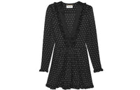 SAINT LAURENT Long Sleeved Dress Women's Black