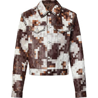 LOUIS VUITTON FW24 Leather Jacket Men's Brown