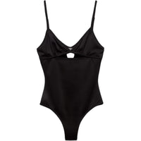 PRADA Triangle logo Cut out Swimsuit