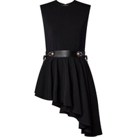 LOUIS VUITTON Monogram Pull Asymmetrical Dress