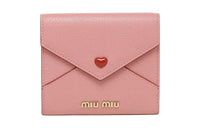 MIU MIU Calfskin Wallet Women's Pink