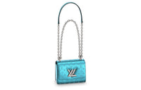 LOUIS VUITTON Twist Lizard Skin Handbag Shoulder Bag Crossbody Bag Mini Women's Blue