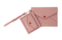 MIU MIU Madras Leather Clutch Women's Pink