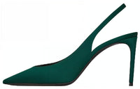 SAINT LAURENT Zoe Slim Heel High Heels 8.5cm Women's Green