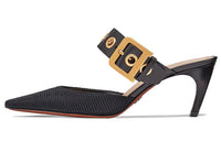 DIOR D-Dior Metal Wrap-toe Slippers Women's Black