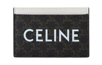 CELINE Coated Canvas Card Holder Card Holder Women's Charcoal Black Bone White Tawny