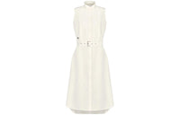 DIOR Belted Sleeveless Shirt Dress