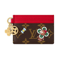 LOUIS VUITTON Lv Charms Card Holder Monogram/Candy Red