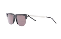SAINT LAURENT Metal Acetate Irregular Shape Sunglasses Women's Silver