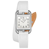 HERMES Wrist Watch Quartz Movement Cowhide Strap 23mm Silver Dial Women's Watch