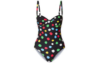 LOUIS VUITTON X Yayoi Kusama Painted Dots One Piece Swimsuit Black