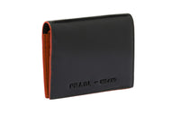 PRADA Cow Leather Card Holder Wallet Regular Unisex Black
