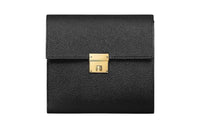 HERMES Clic Epsom Calfskin Wallet Regular Women's Noir Black