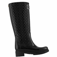 LOUIS VUITTON Splash Water-Resistant Rain Boots Women's Black