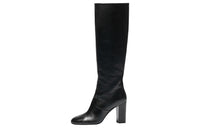 CHANEL Knee-high Boots 9cm Women's Black