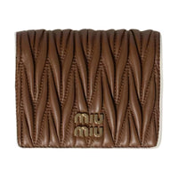 MIU MIU Sheepskin Wallet Women's Brown