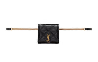 SAINT LAURENT BECKY Cow Leather Fanny Pack Women's Black